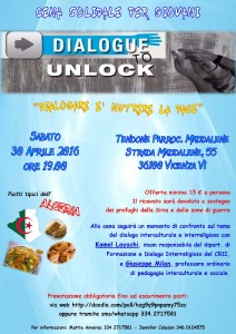 Volantino Cena solidale Multietnica - Dialogue to Unlock